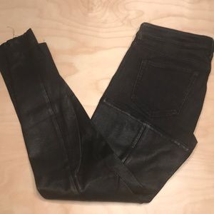 R13 Leather chaps jeans Black size 28